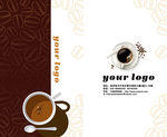 棕色 咖啡名片 咖啡豆 咖啡杯