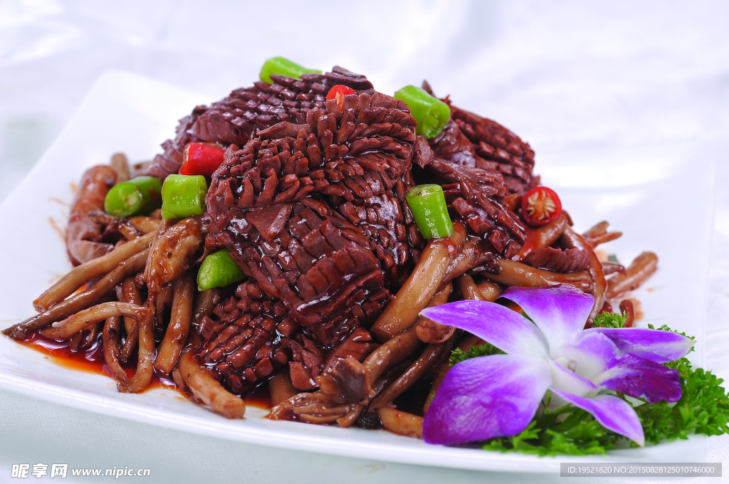 茶樹菇爆腰花