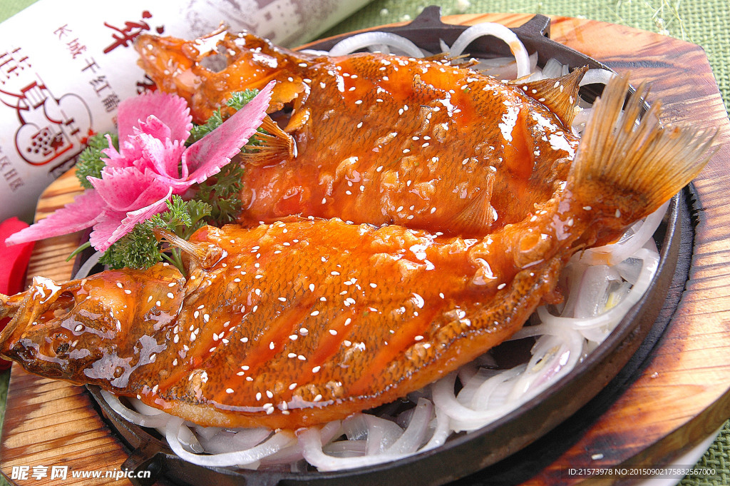 鐵板燒汁魚