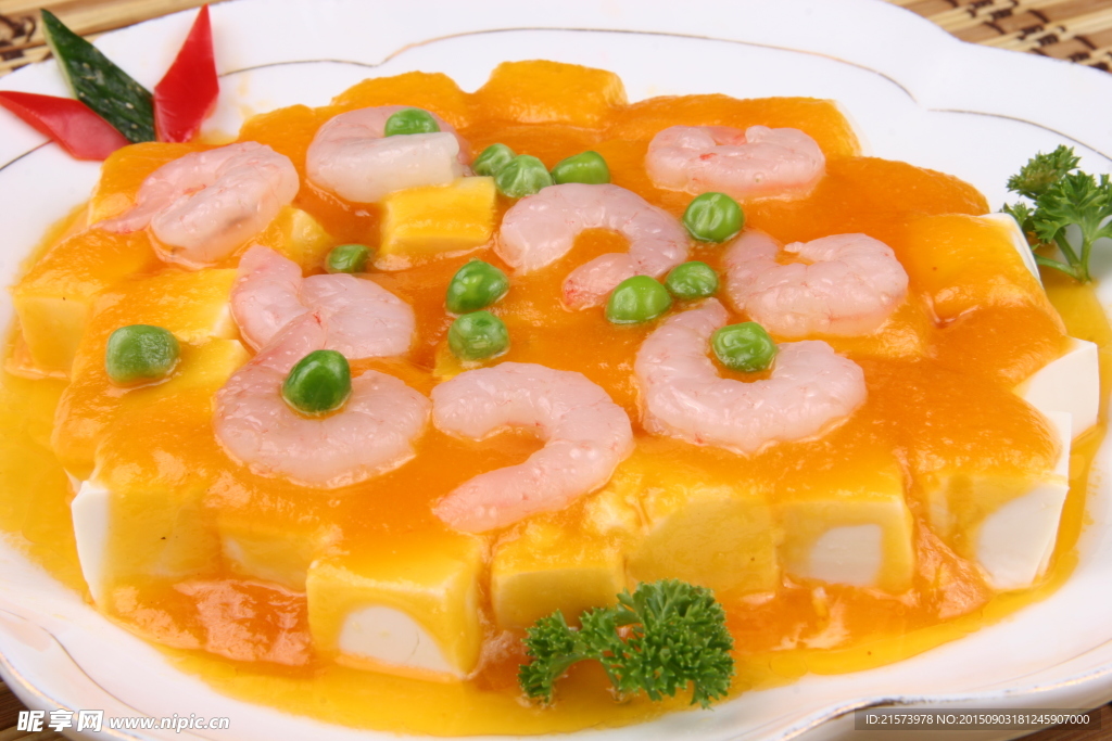 咸蛋黃蝦仁豆腐
