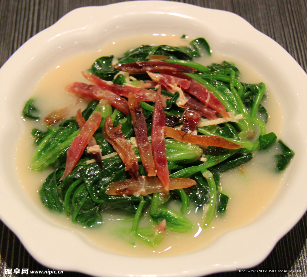 臘味乳汁煮菠菜