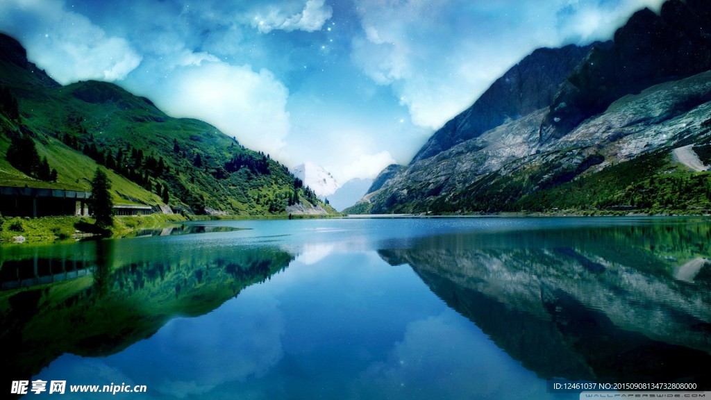 自然風(fēng)光 山水 湖面