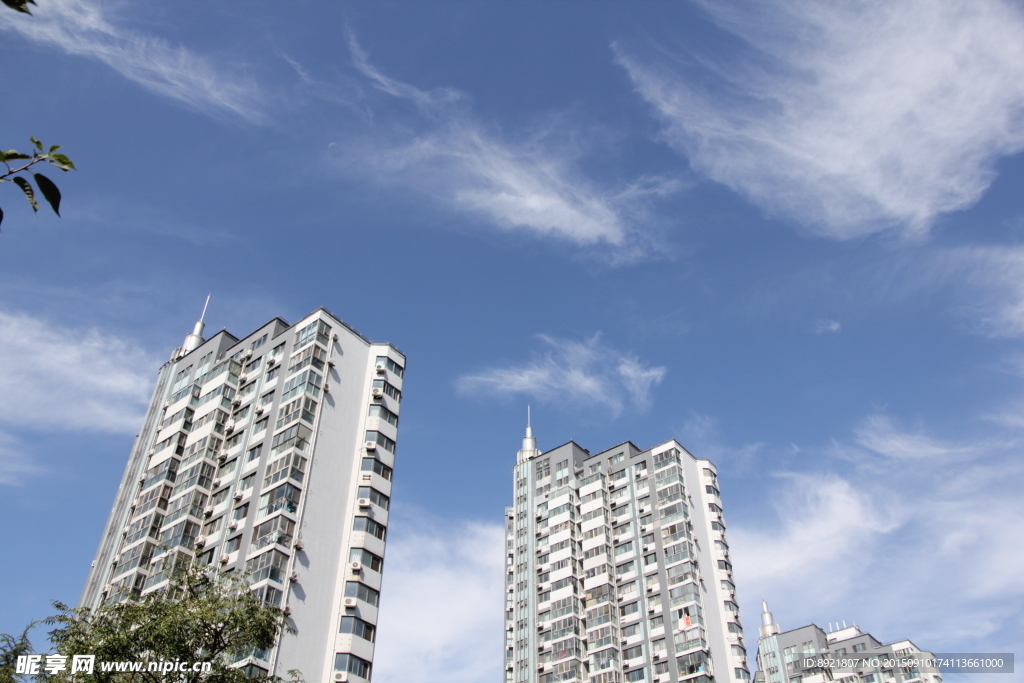 城市藍天 城市風景 攝影