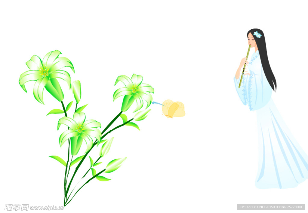 花卉美女視頻