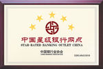中国银行业协会星级银行网点奖牌