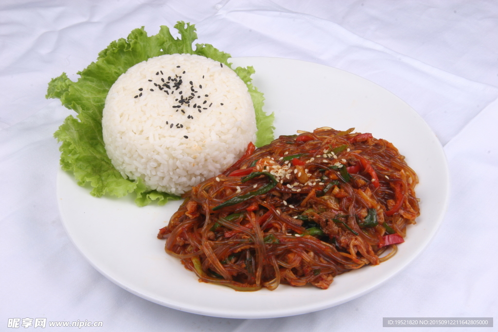 泡菜粉絲蓋飯