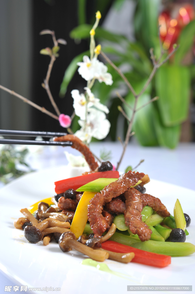 芥香瓦沙比炒雪花牛肉