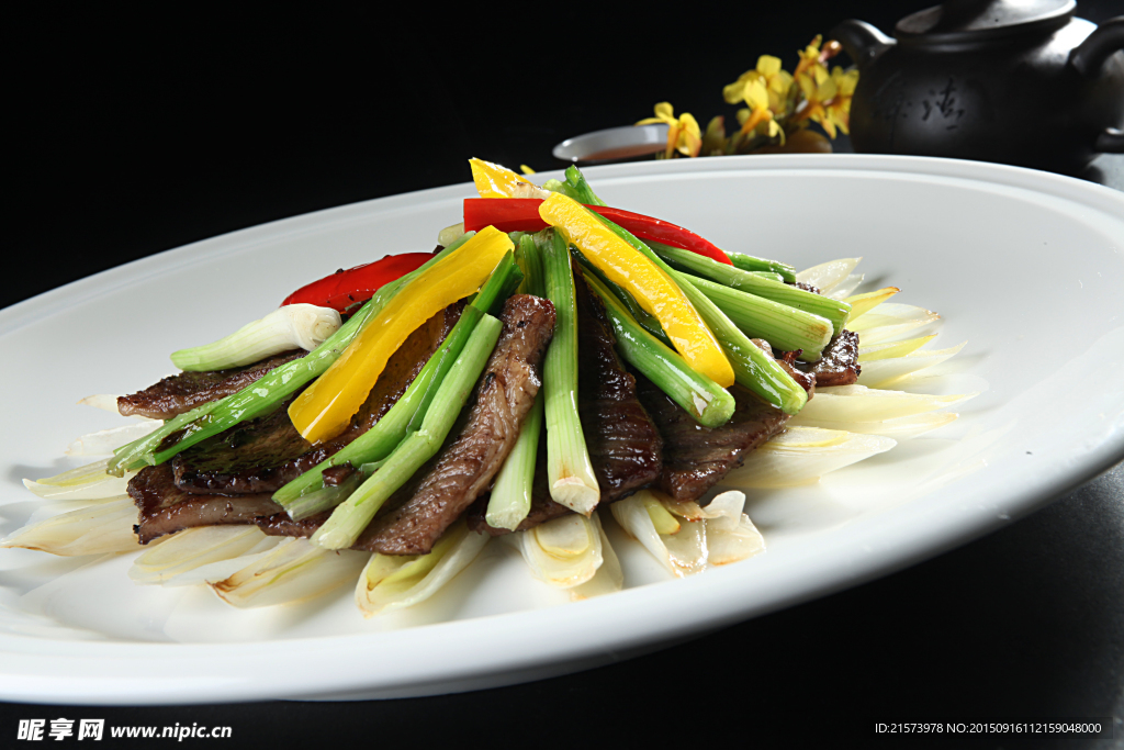 三蔥炒雪花牛肉