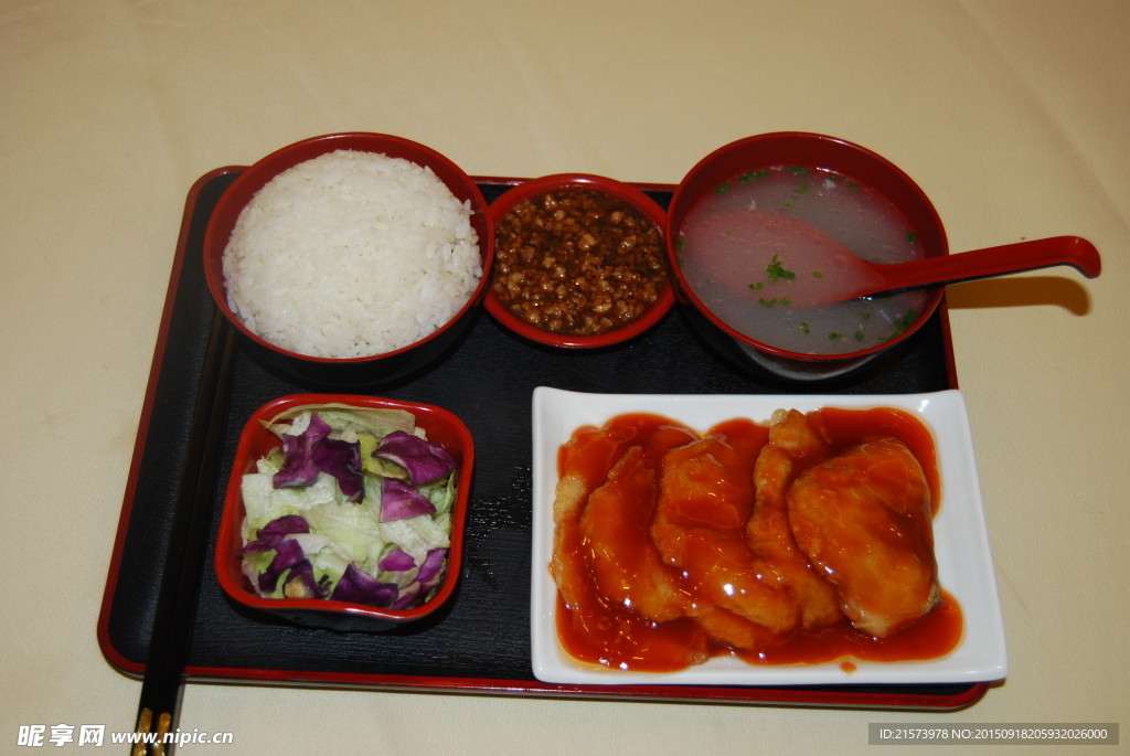 茄汁魚片套餐