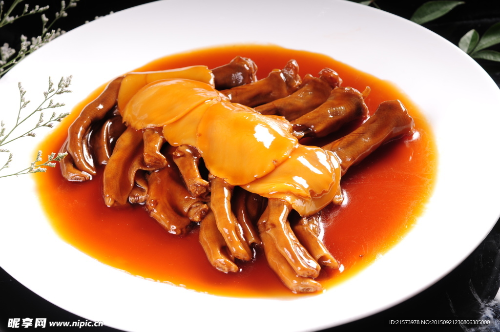素鮑魚扣鵝掌