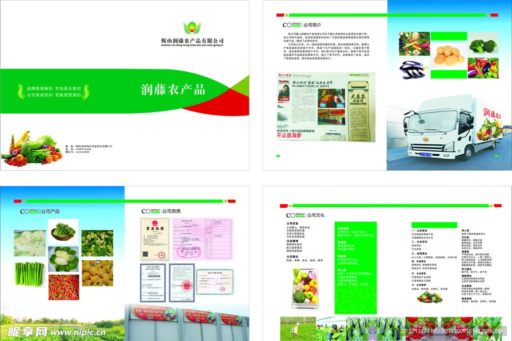 果蔬宣傳畫冊