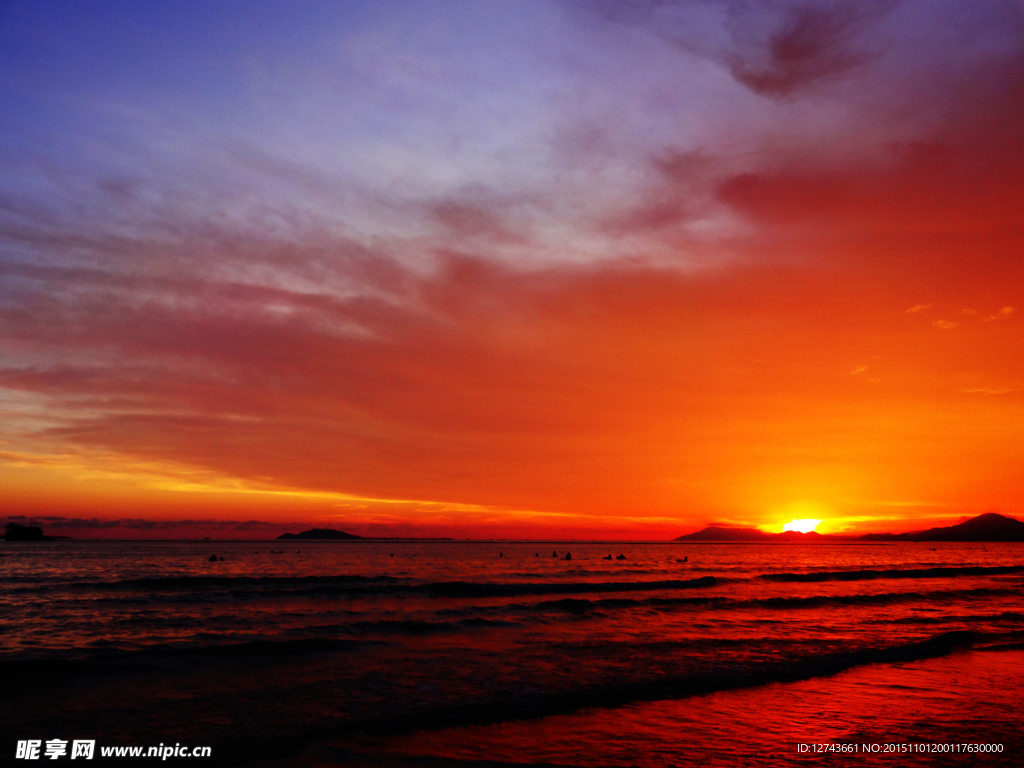 海景夕陽