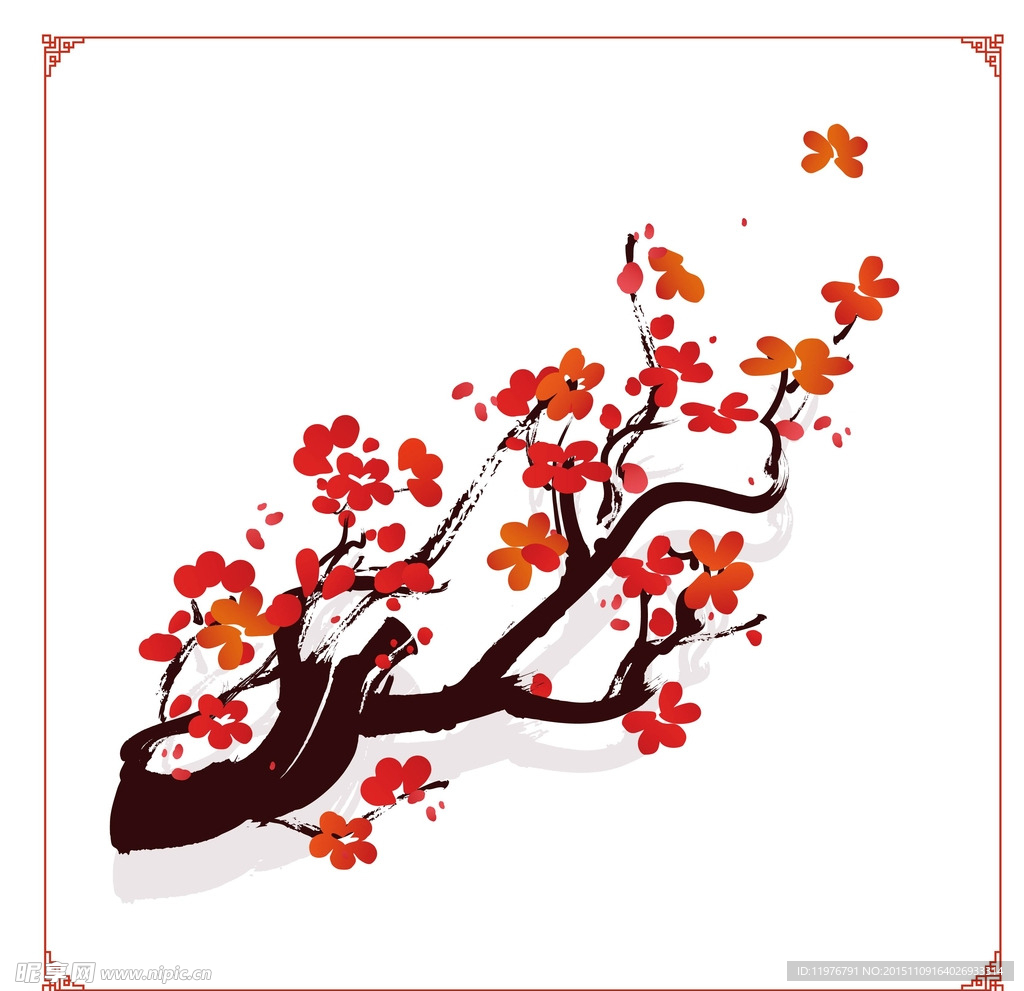 矢量梅花