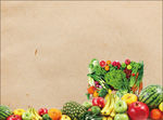 牛皮纸海报水果蔬菜底板背景