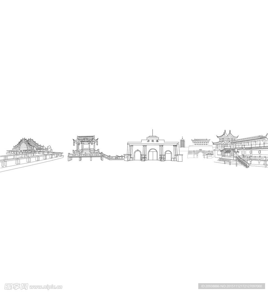 建筑線稿