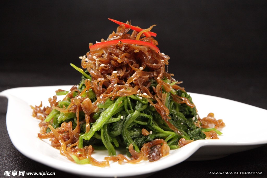丁香魚拌菠菜