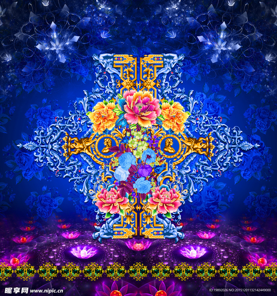 復古古典花紋