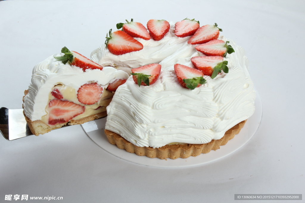蛋糕 草莓卡士达