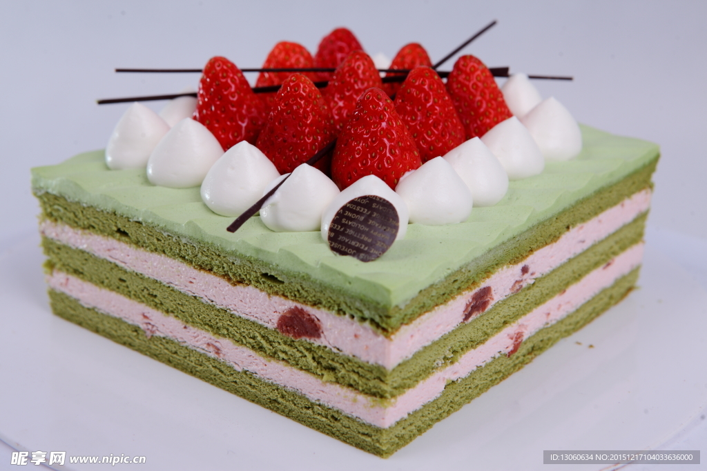 蛋糕 抹茶草莓蛋糕
