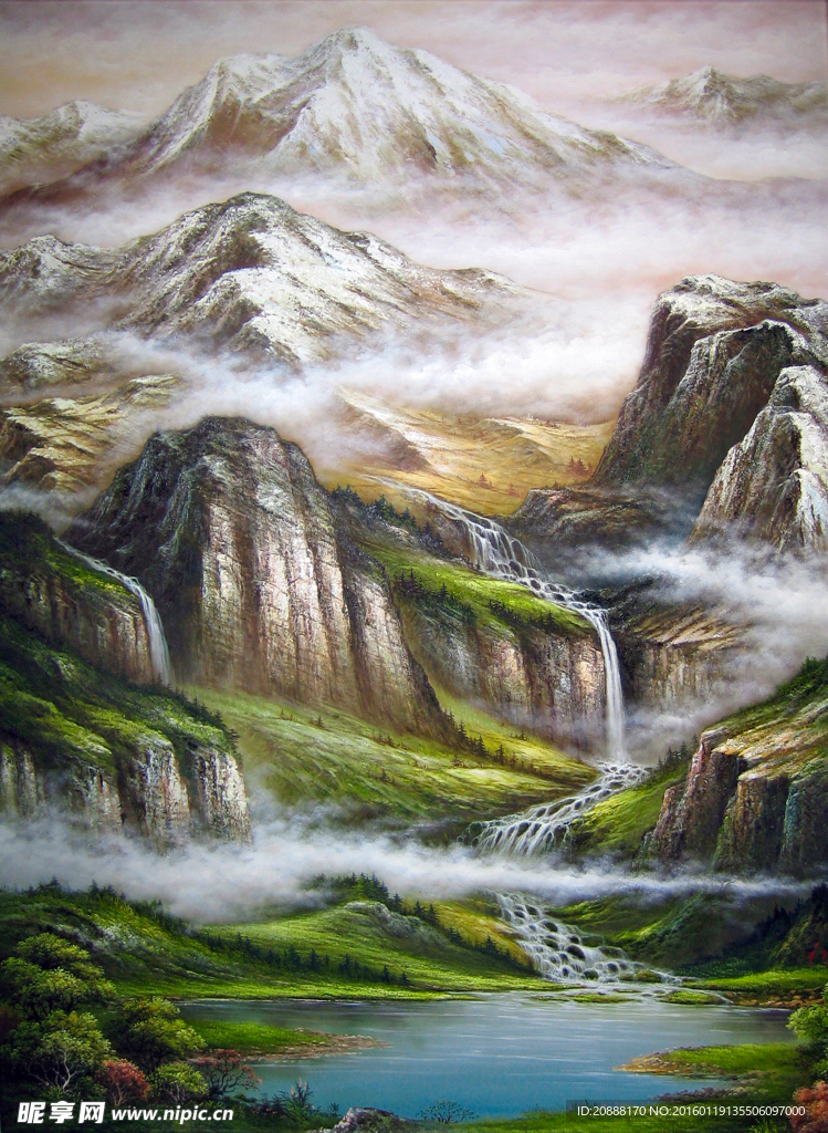 山水油畫