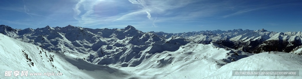 高山雪景攝影圖片