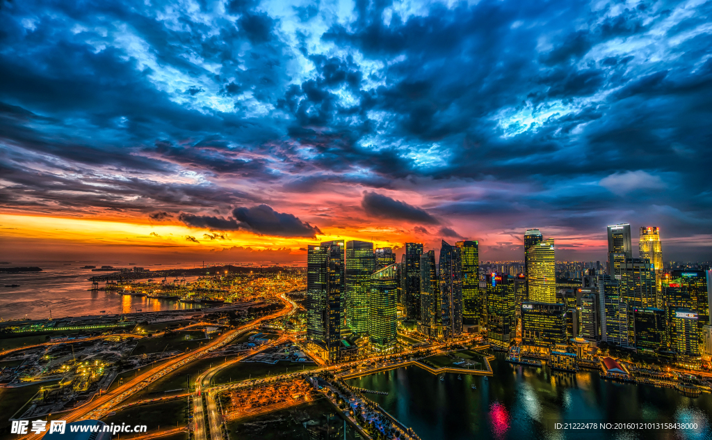 繁華城市夜景