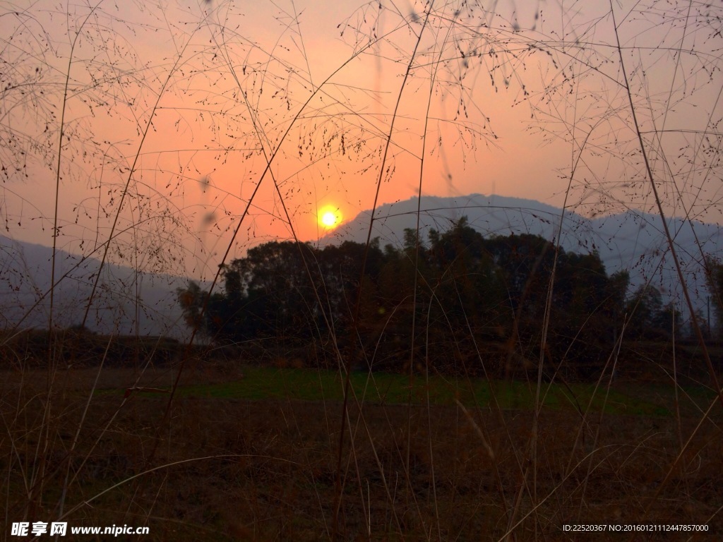 鄉(xiāng)村黃昏夕陽