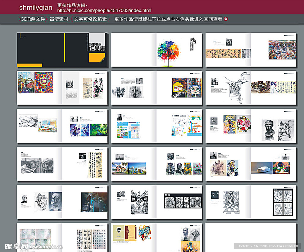 作品集画册图片