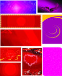 分层紫色红色背景图