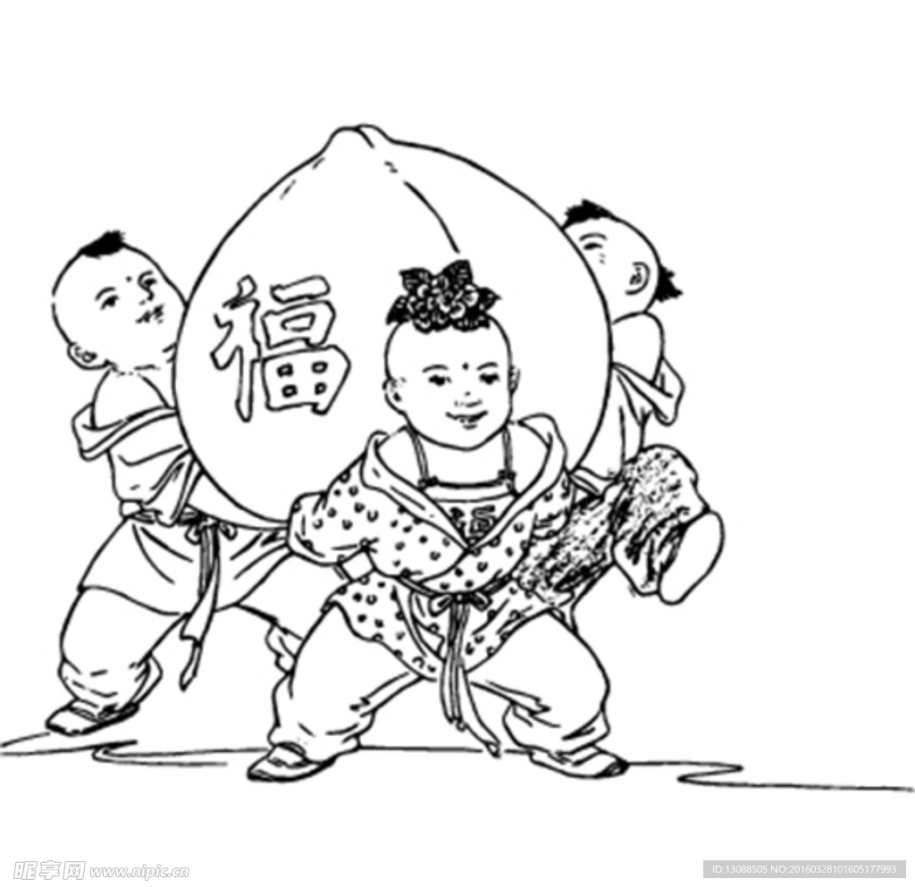 矢量年畫