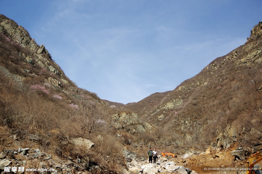 佇立山間