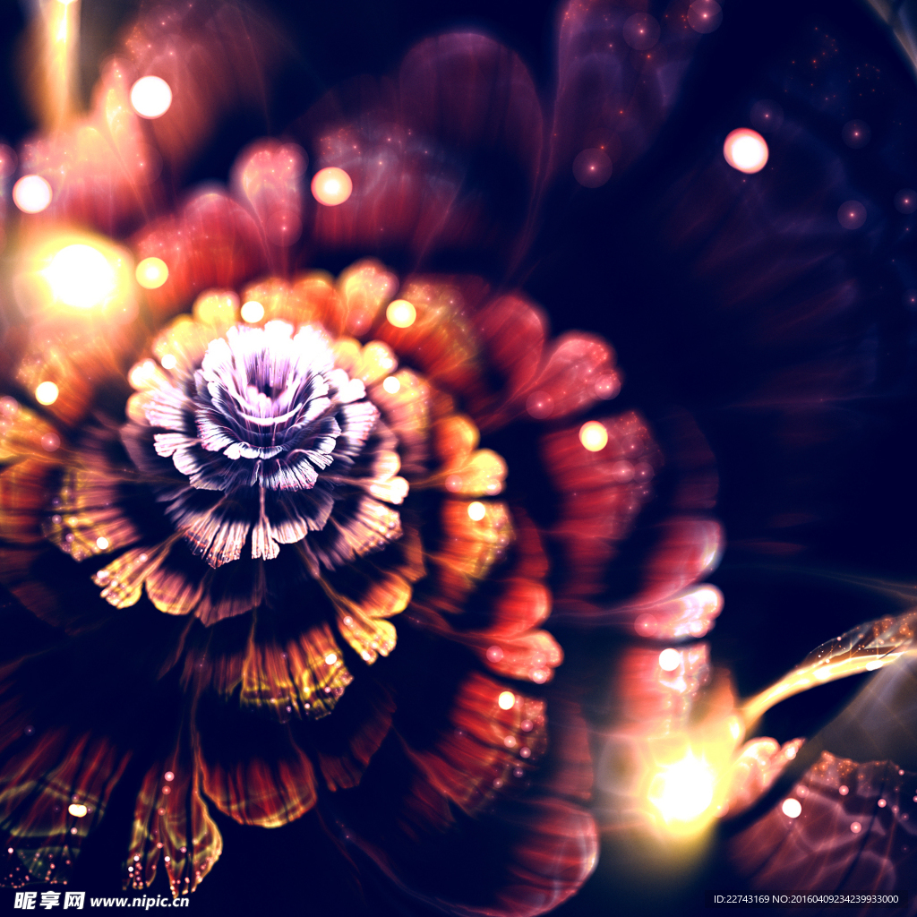 紅金花朵
