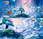 梦幻海底世界3d富贵百鱼图
