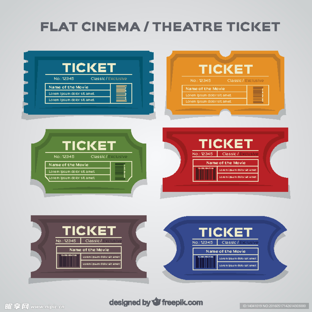 老式电影院和剧院门票