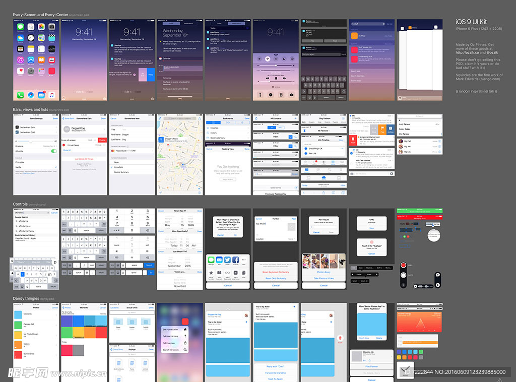 IOS9全套UI设计模素材