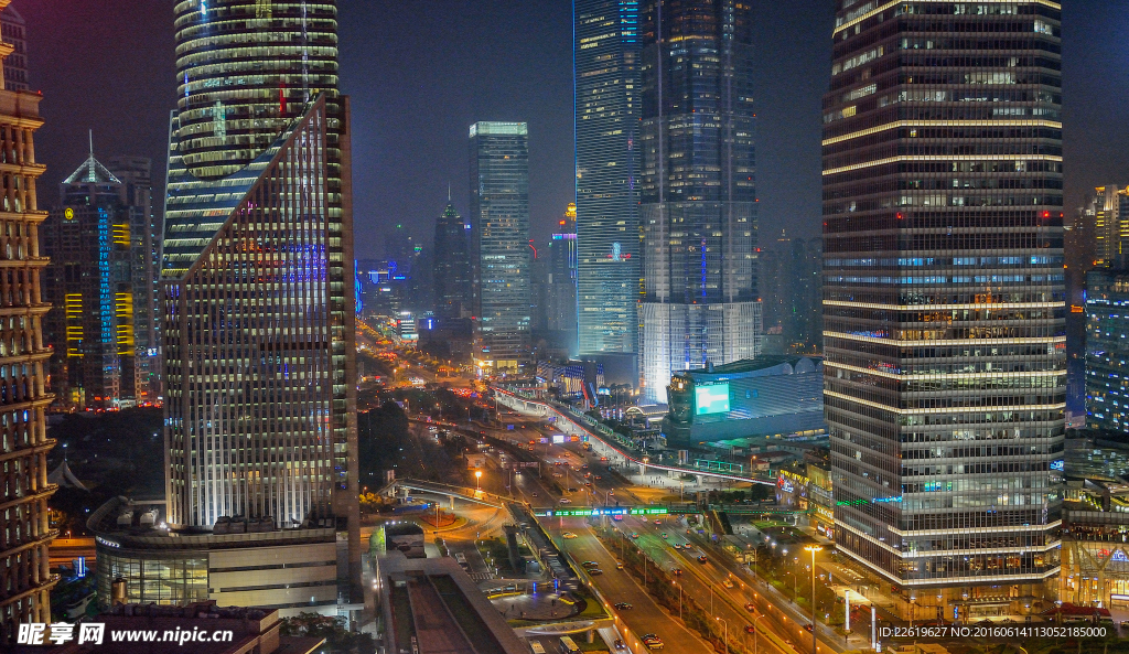 上海陸家嘴夜景