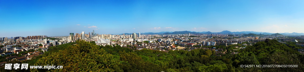 俯瞰绍兴市全景