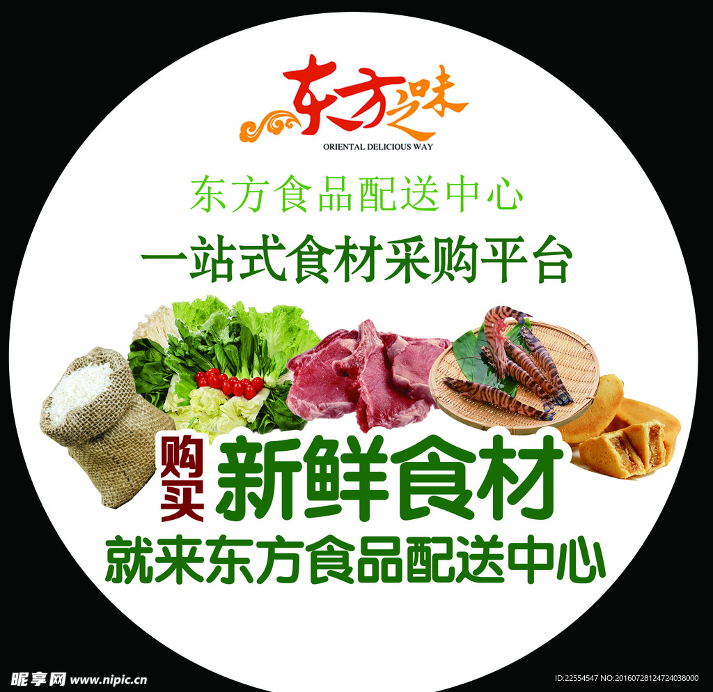食材采購平臺地貼