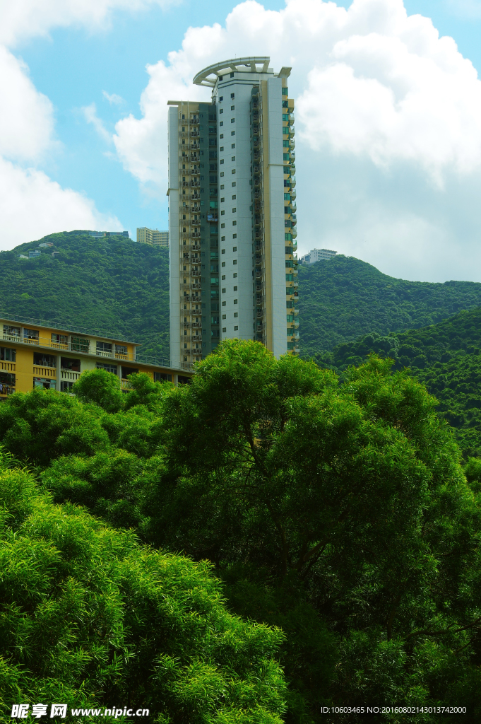 蓝天高楼 建筑山水