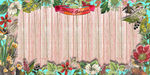 秘密花园手绘植物相框背景粉色