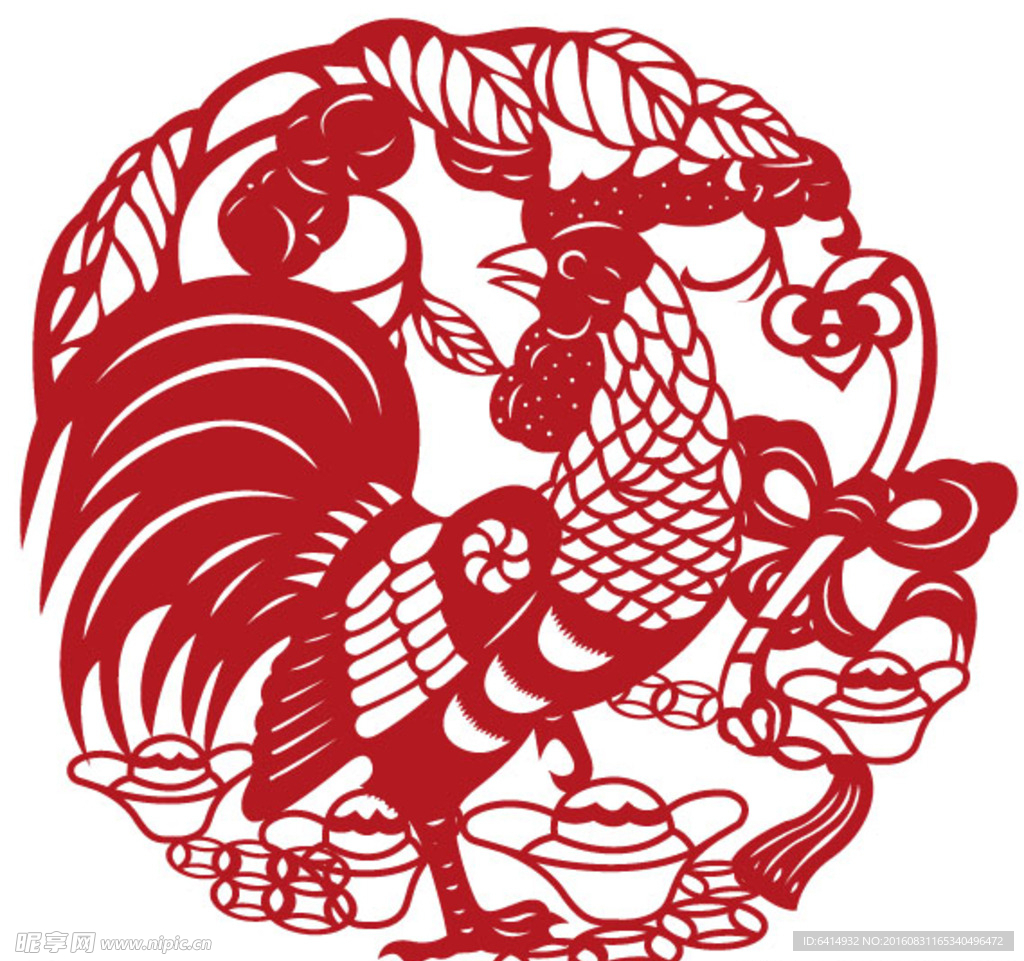 剪紙雞
