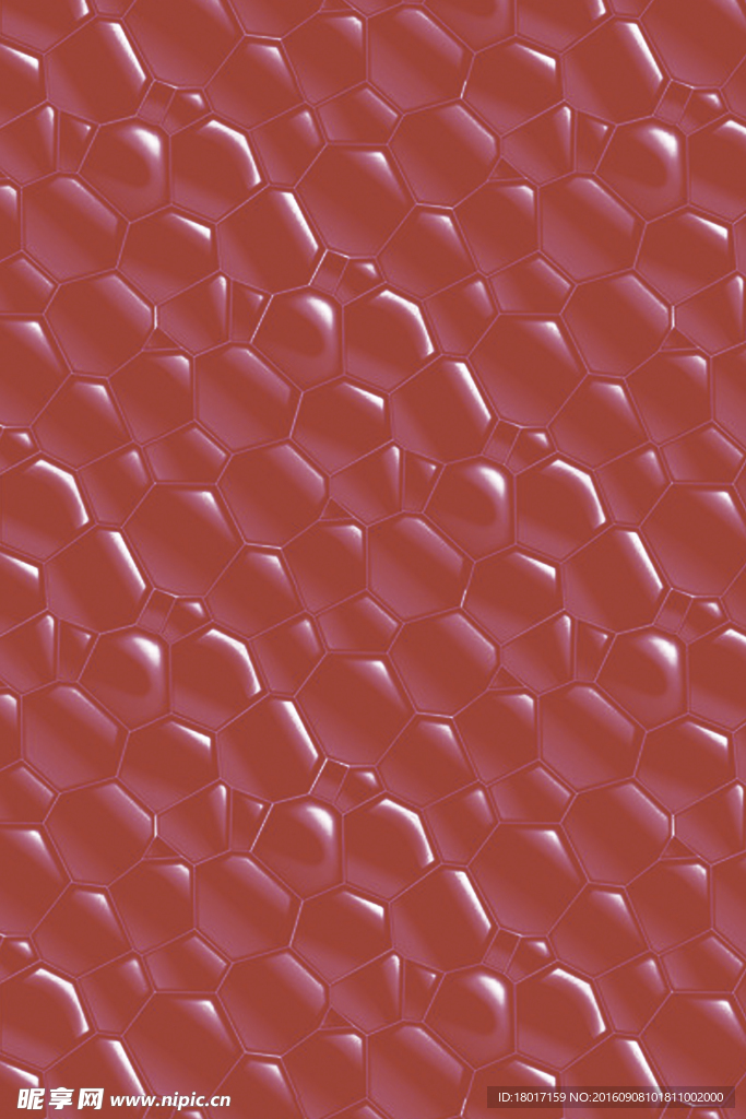 3D立体质感红色水立方底纹