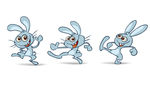 表情中的卡通兔子