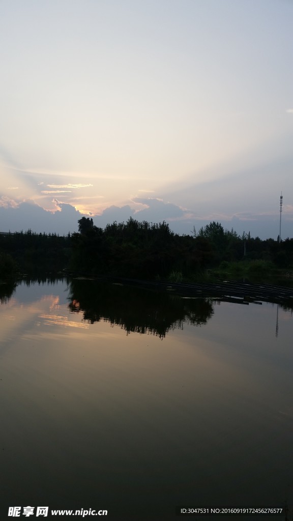 落日 晚霞