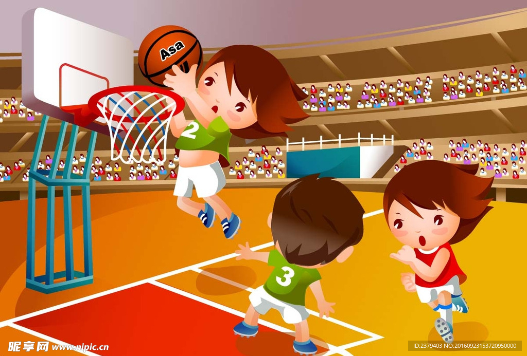 小孩打篮球