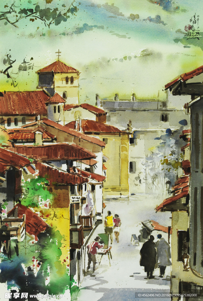 風(fēng)景水彩畫