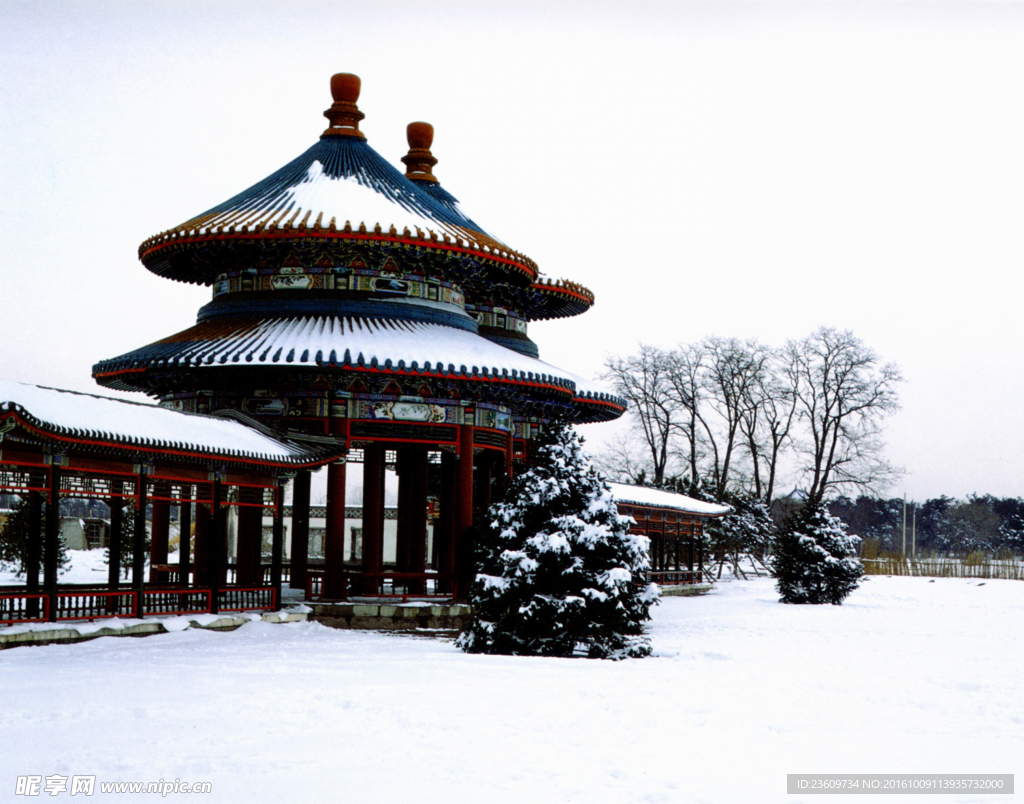 雙環亭雪景