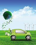 新能源汽车 环保 草地 地球