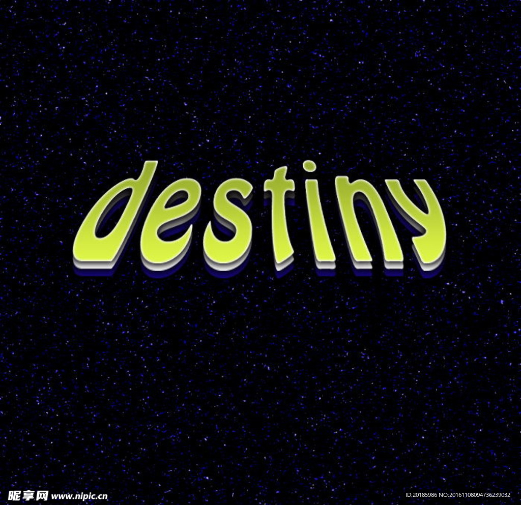 destiny夜空背景