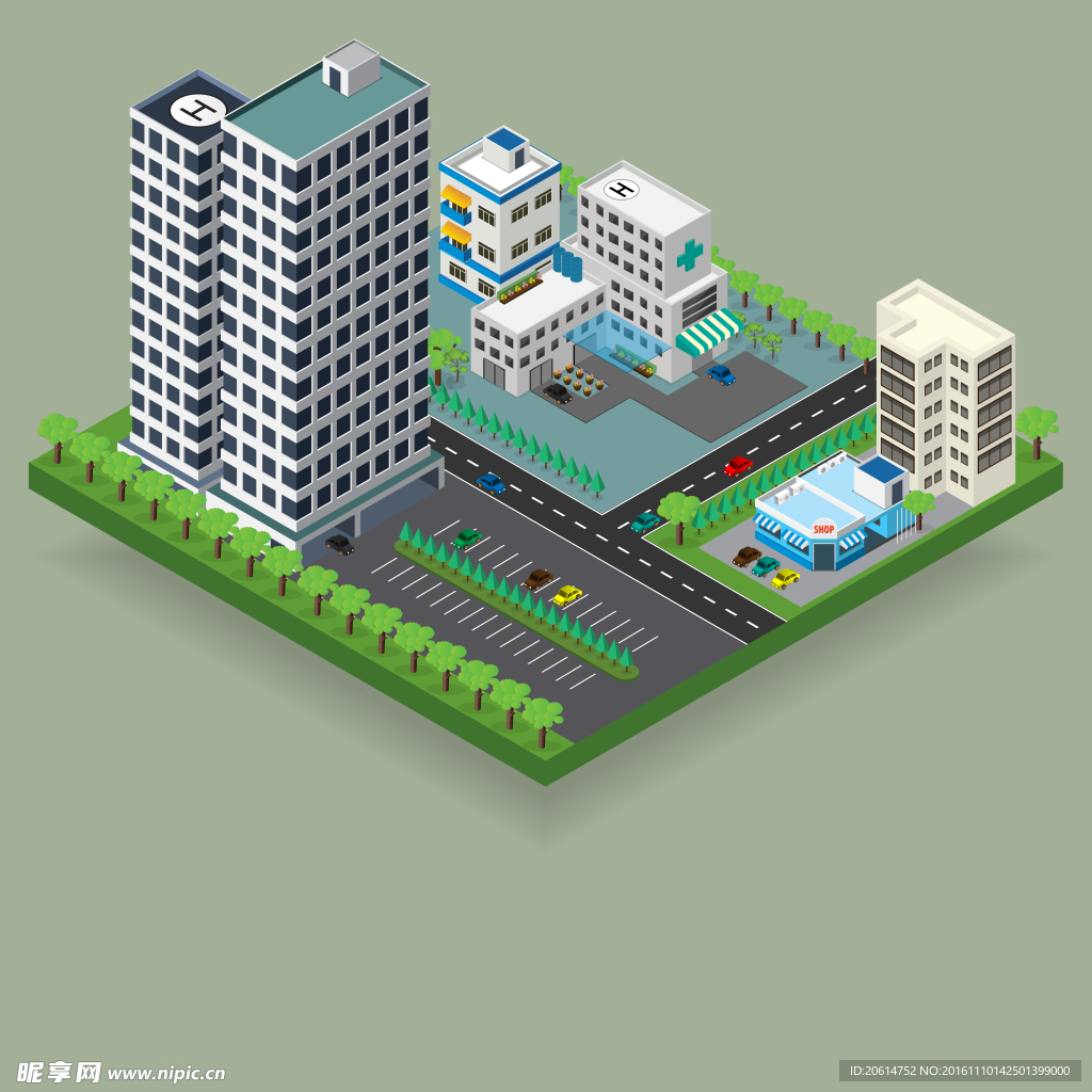 城市建筑設計圖稿